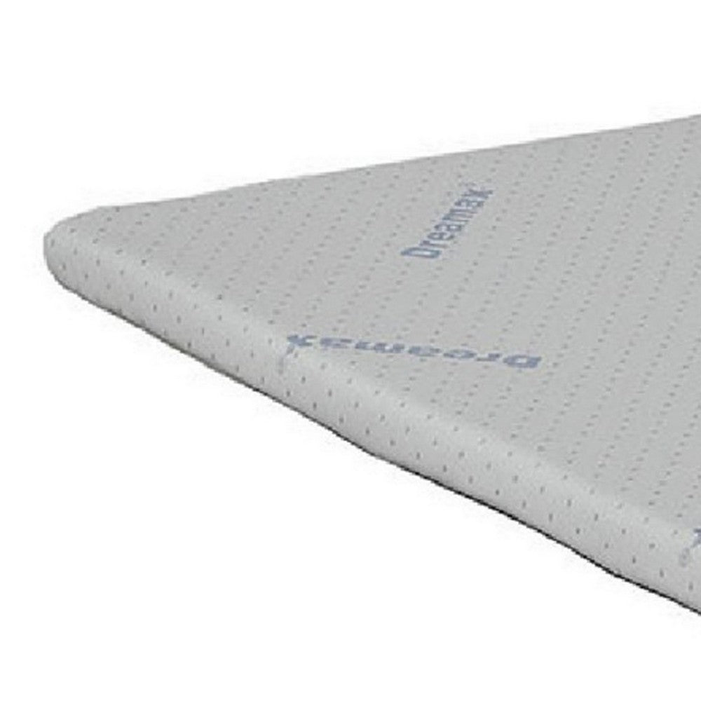Benjara Elf 2 Inch Quilted Twin Size Mattress Topper for Bed, Soft Memory Foam