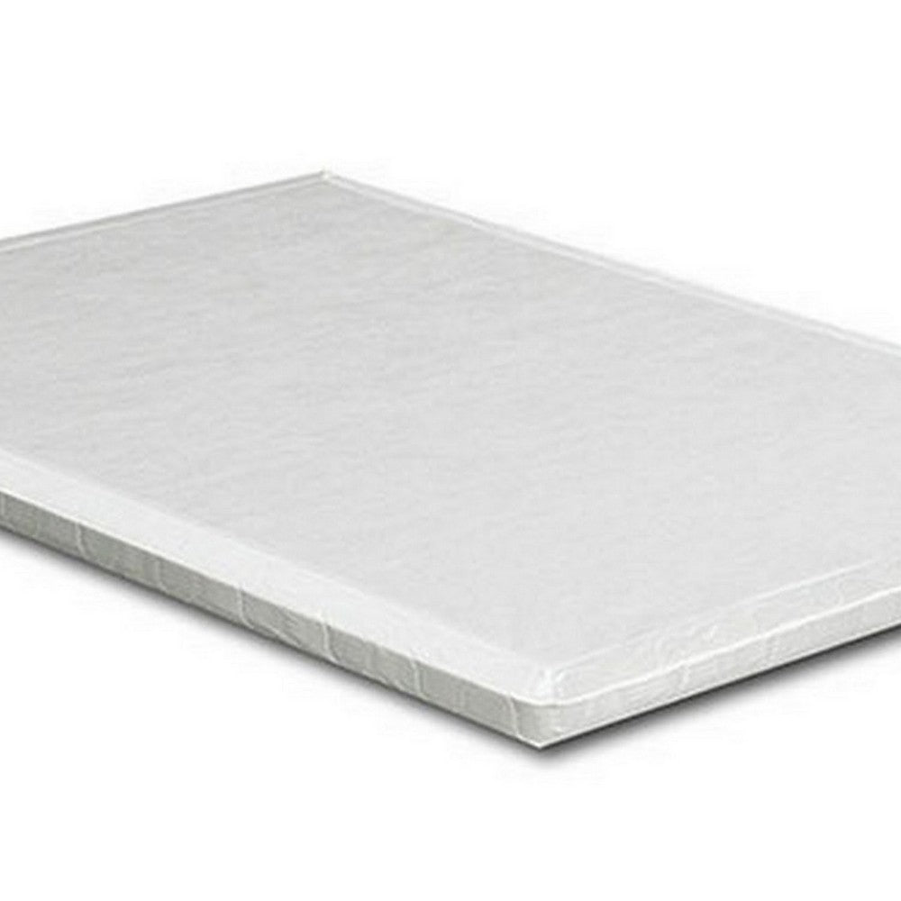 Benjara Amo 2 Inch King Size Bunkie Board Mattress Foundation with Slats, Foam