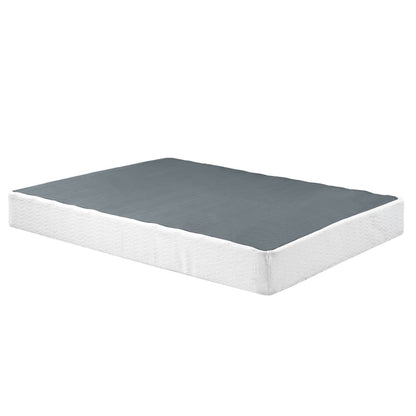 Benjara Zena 9 Inch California King Mattress Foundation, Black Steel, 12 Slats