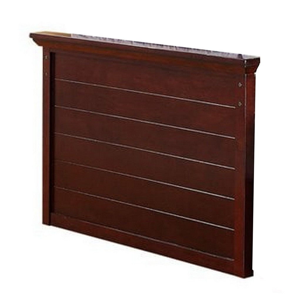 Benjara Toni Twin Size Trundle Bed with 6 Drawers, Bookcase Headboard, Brown Wood