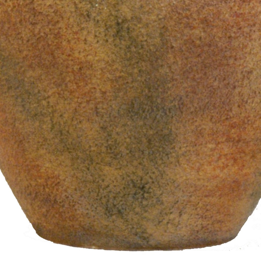 Benjara 30 Inch Table Lamp, 3 Way Switch, Empire Shade, Green And Brown Finish