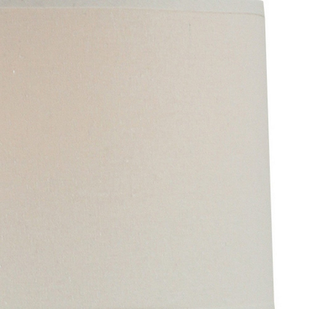 Benjara Kinn 24 Inch Hydrocal Table Lamp, Drum Shade, Tribal Style Urn Base, Brown