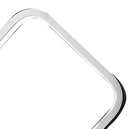 Benjara 22 Inch Table Lamp, Square LED Light, Modern Accent Metal Base, Chrome