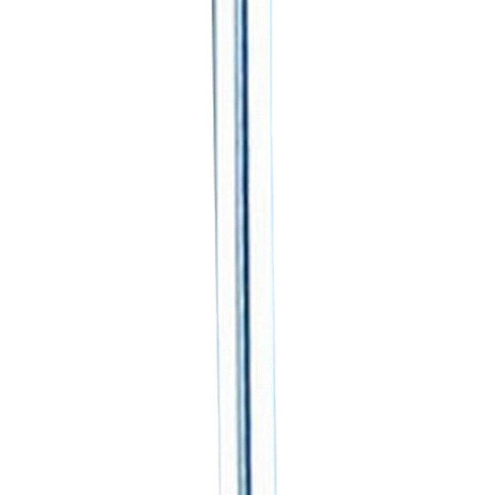 Benjara Fizo 25 Inch Table Lamp, Sleek Design, LED Light, Touch Switch, Silver
