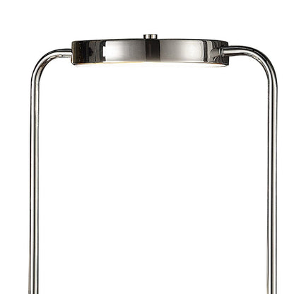 Benjara Gizo 21 Inch Table Lamp, LED Light, Wireless Charging, Metal Base, Chrome