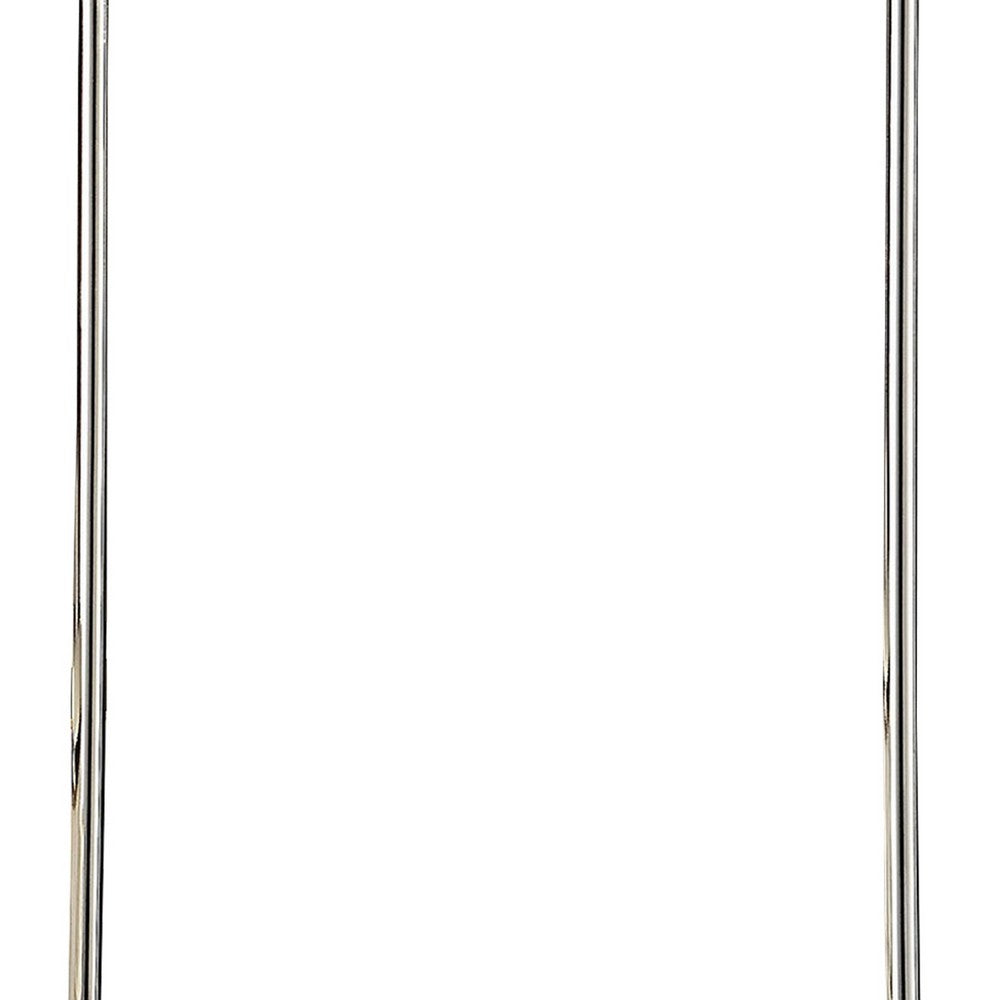 Benjara Gizo 21 Inch Table Lamp, LED Light, Wireless Charging, Metal Base, Chrome