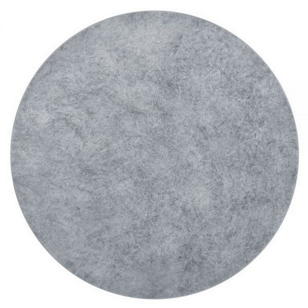Benjara Lylie 30 Inch Side End Table, Round Naturalistic Design, Gray Cement