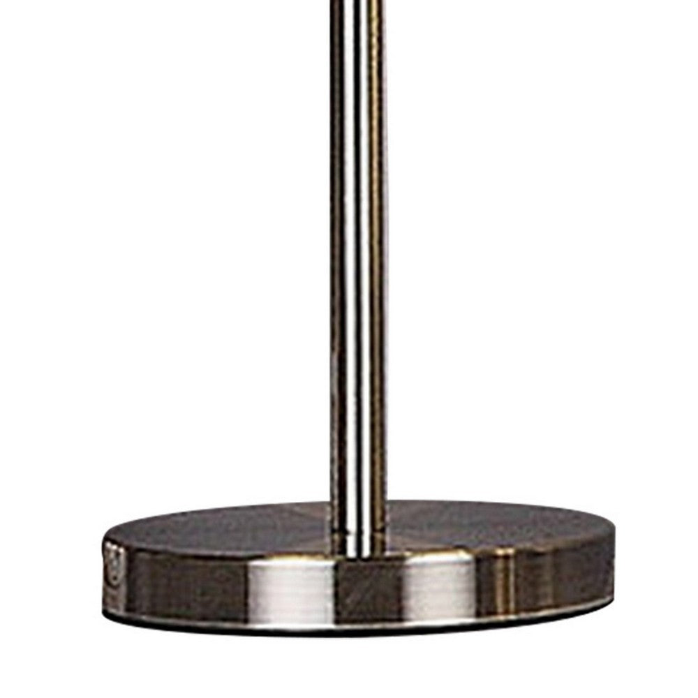 Benjara Spark 23 Inch Table Lamp with Metal Base And 2 Geometric Shades, Gold