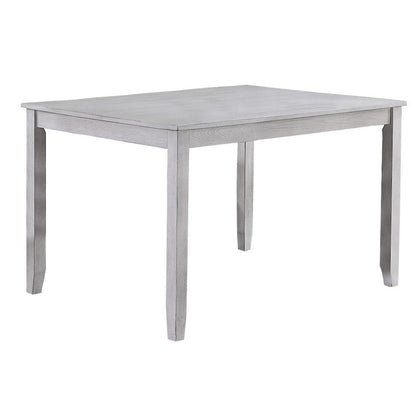 Benjara Charlotte 5 Piece Dining Table And Chairs Set, Wood, Farmhouse, White