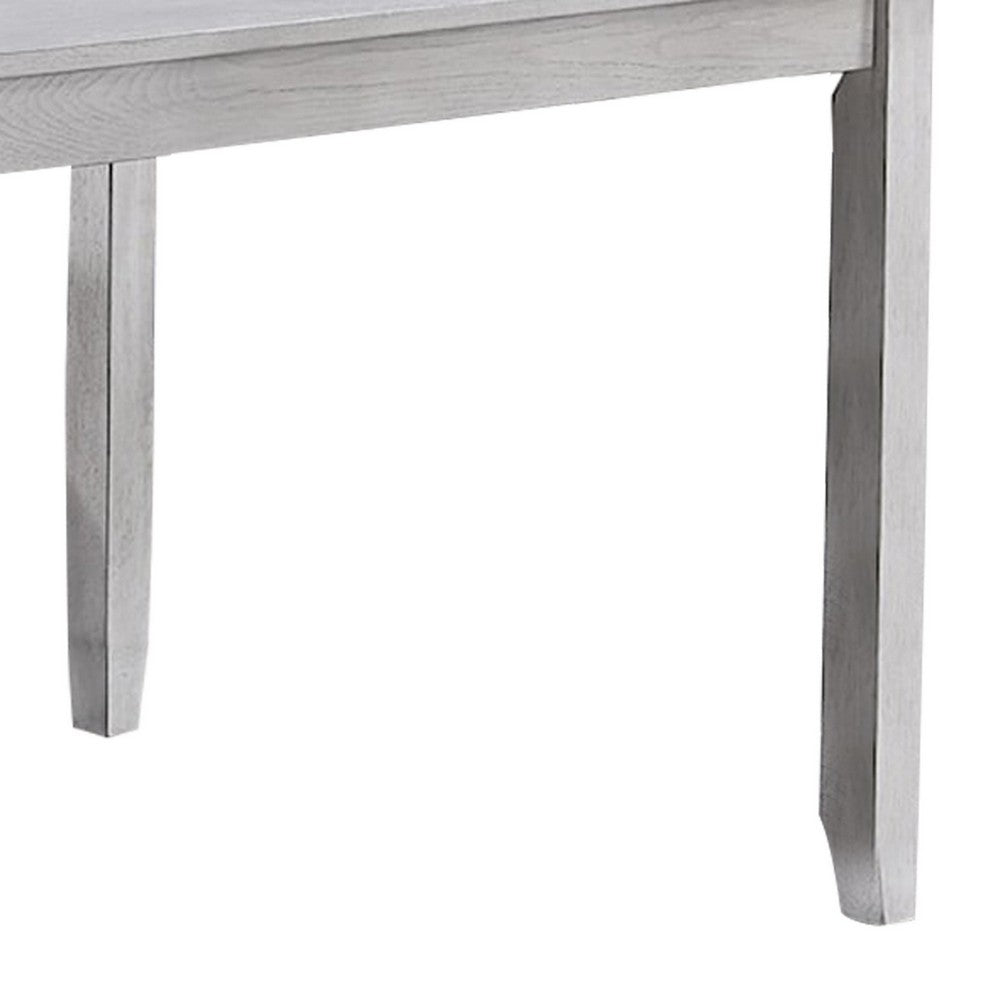 Benjara Charlotte 5 Piece Dining Table And Chairs Set, Wood, Farmhouse, White