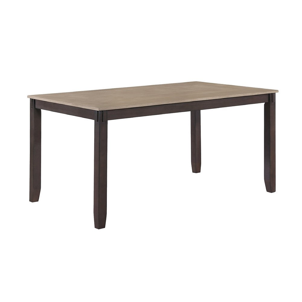 Benjara Cameron 5 Piece Dining Table And Chairs Set, Transitional Brown Wood