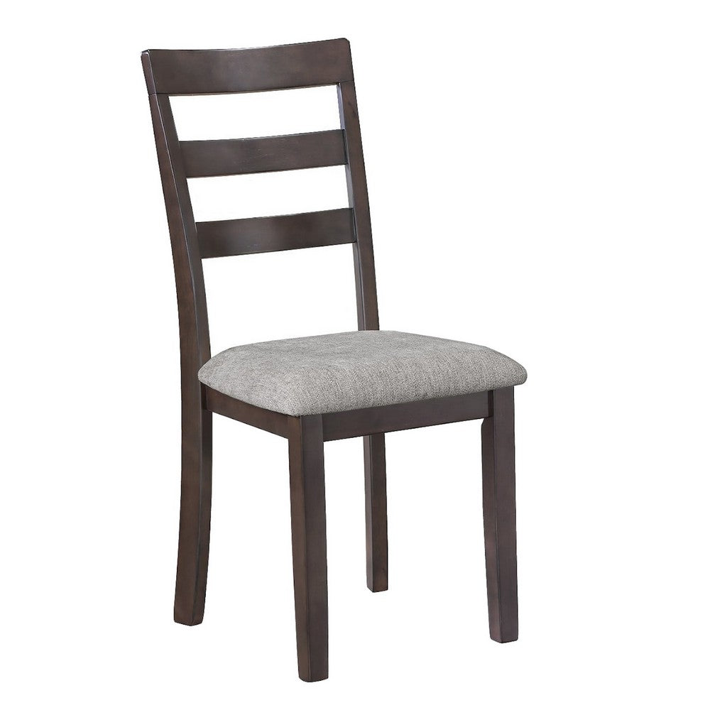 Benjara Cameron 5 Piece Dining Table And Chairs Set, Transitional Brown Wood