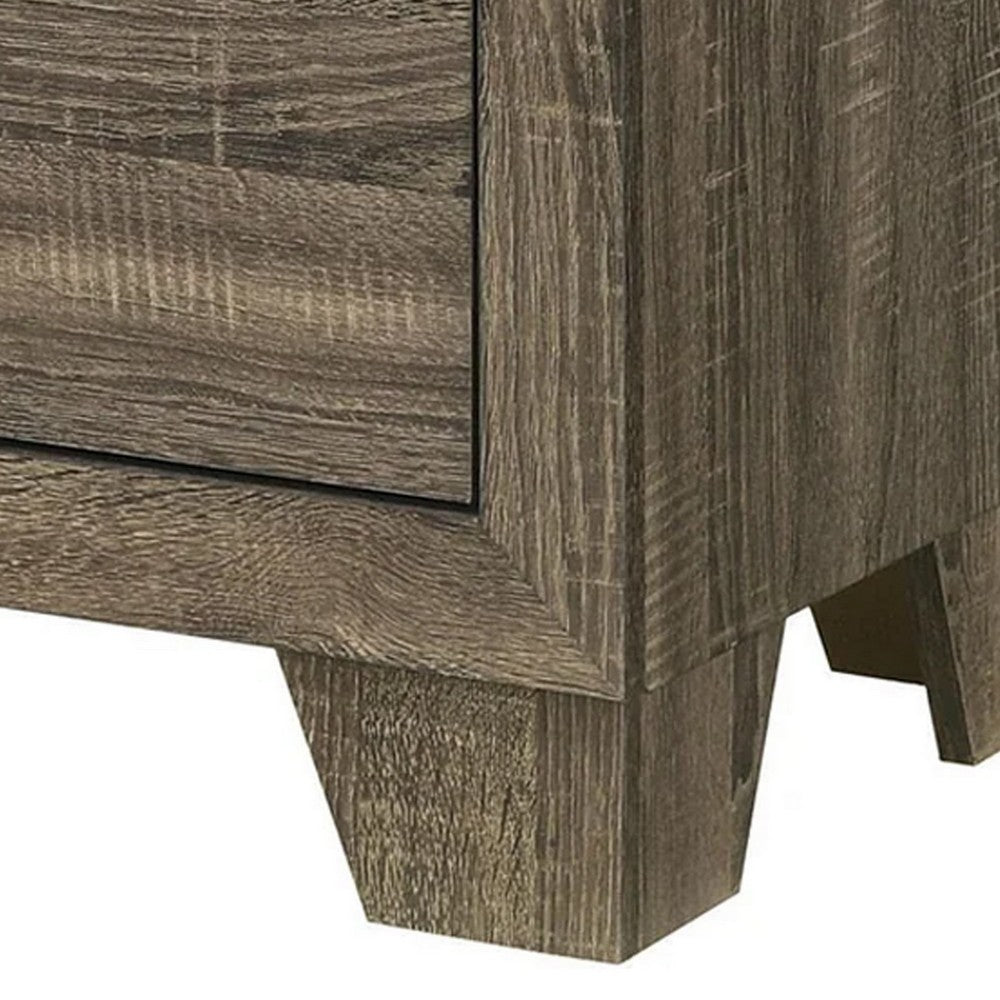 Benjara Shannon 45 Inch Tall Dresser Chest, Wood, Metal Handles, 4 Drawers, Brown