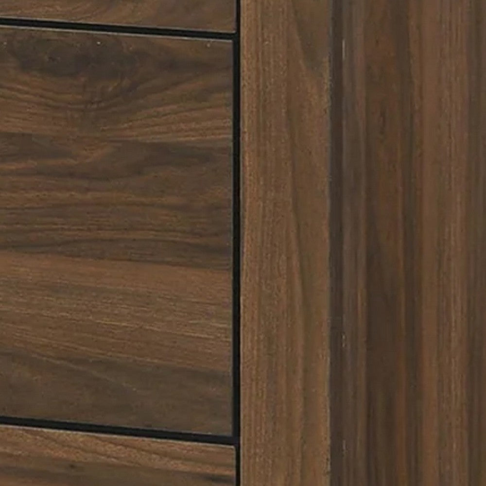 Benjara Shan 45 Inch Tall Dresser Chest, 4 Drawers, Cherry Brown Wood Finish
