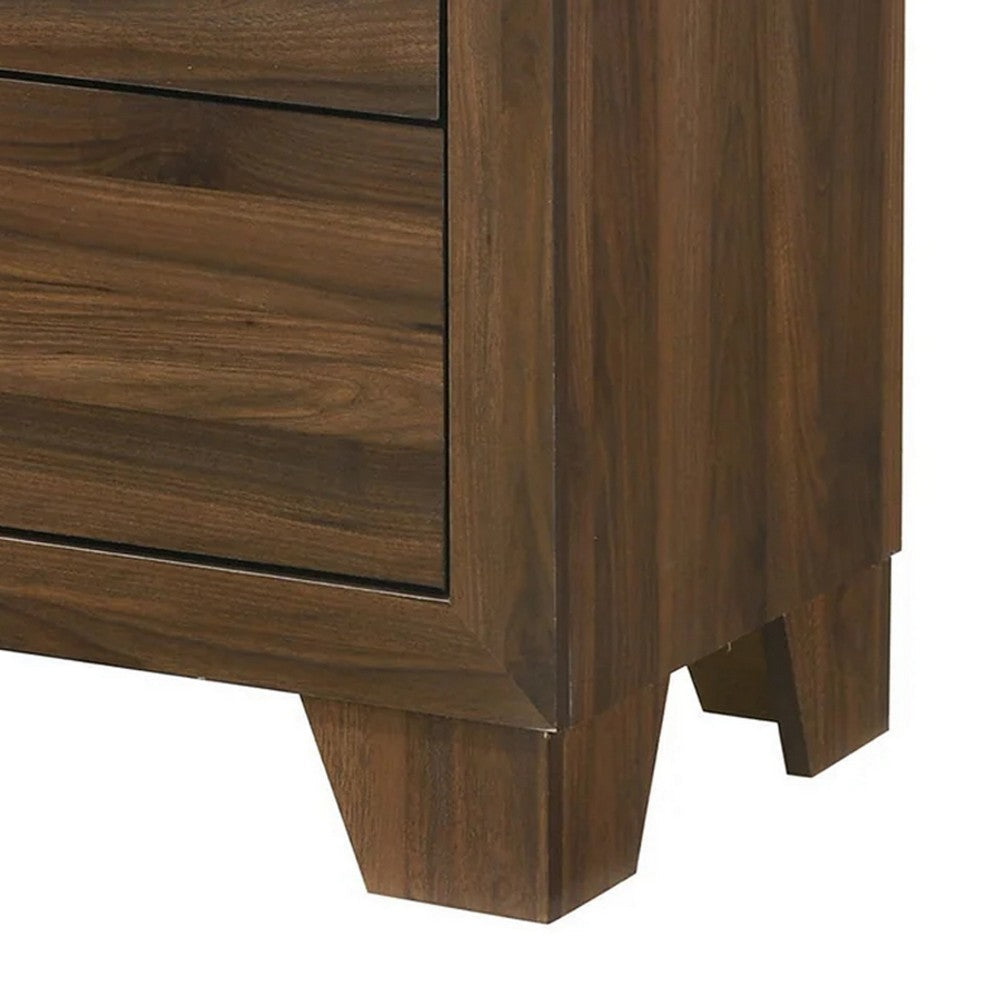 Benjara Shan 45 Inch Tall Dresser Chest, 4 Drawers, Cherry Brown Wood Finish