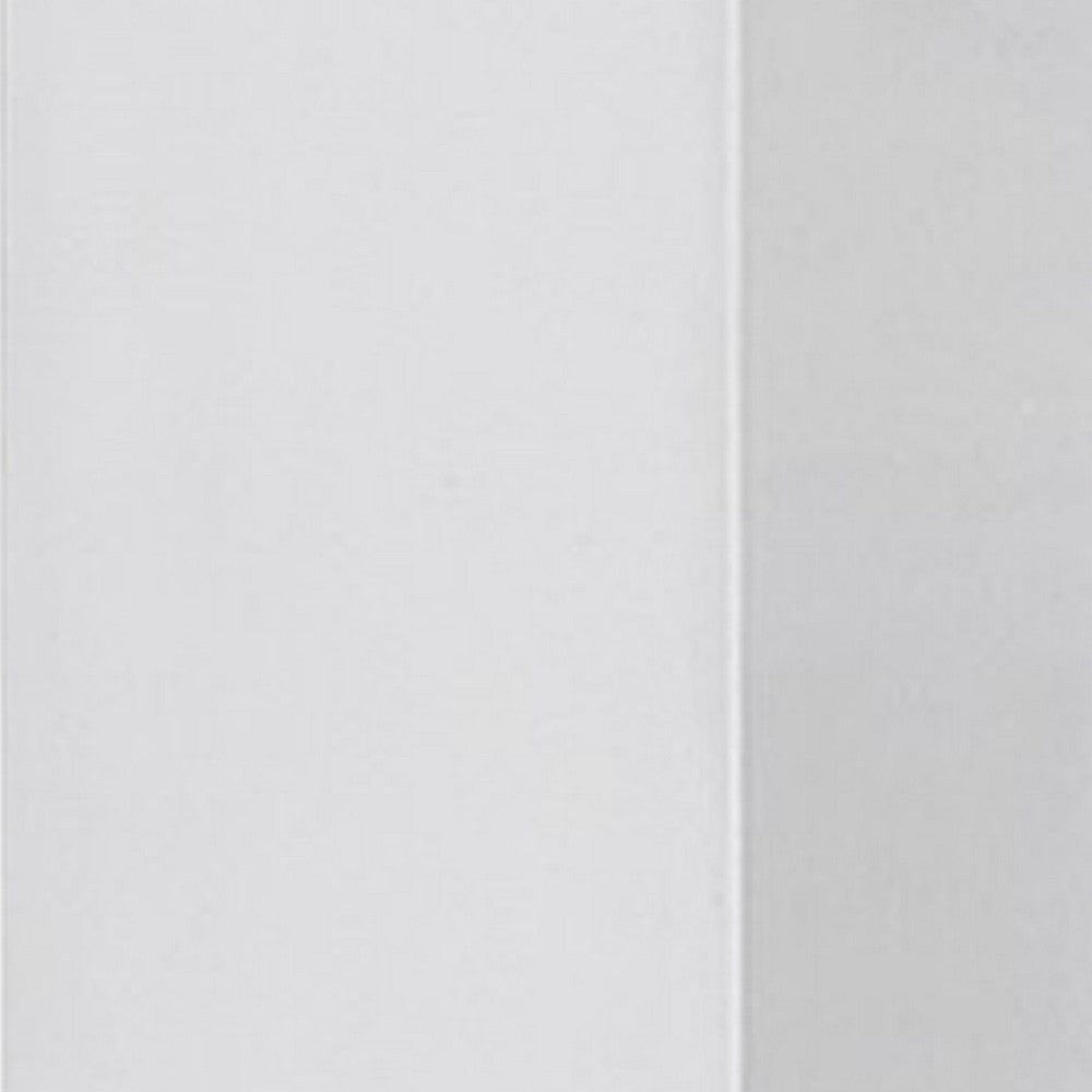 Benjara Libi 47 Inch Console Table, Minimalist Rectangular Top, Lacquered White