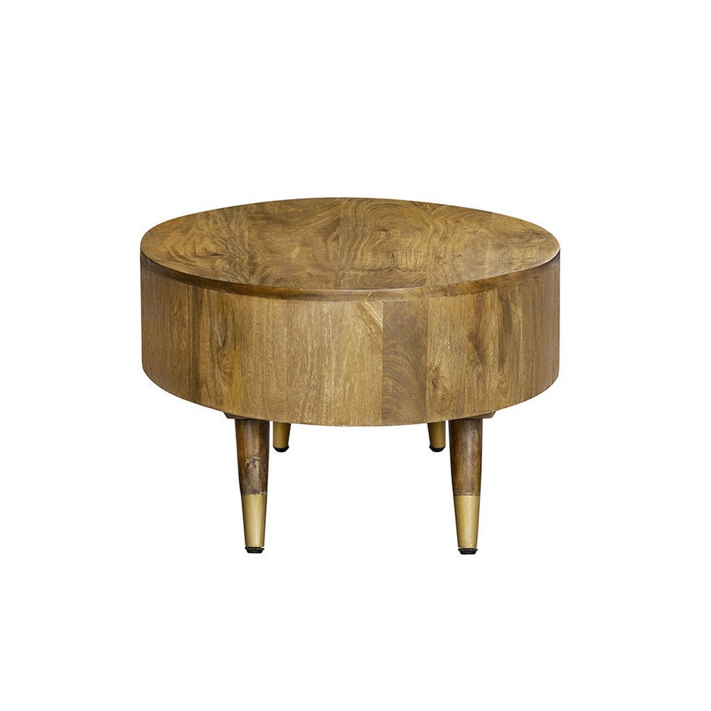 Benjara 39 Inch Coffee Table, Oval Mango Wood Top, Angled Iron Legs, Rustic Brown