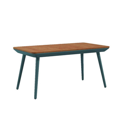 Benjara 3 Piece Outdoor Coffee Table And Chairs Set, Wood Planks, Gray, Green