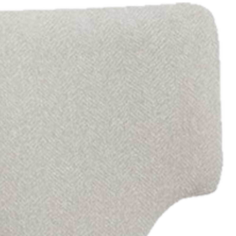 Benjara Kyna 21 Inch Side Dining Chair Set of 2, Curved Backrest, Champagne Linen