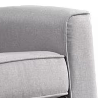 Benjara 34 Inch Rocking Chair, Wood Frame, Vertical Channel Tufted Gray Linen