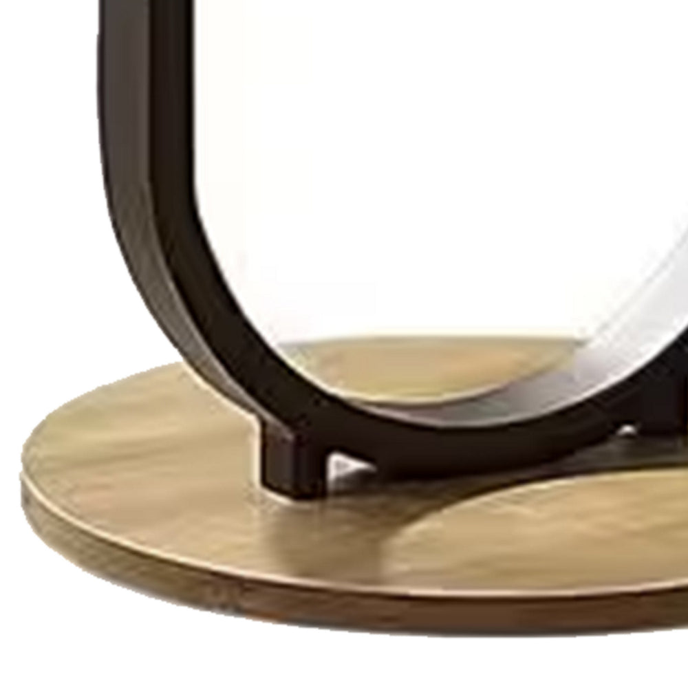 Benjara Obin 3 Piece Coffee And End Table Set, Brown MDF, Black U Shape Steel Base