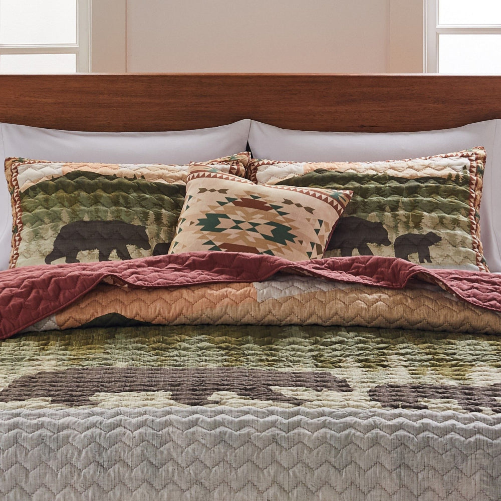 Benjara Kip 18 Inch Throw Pillow, Geometric Southwest Motifs, Natural Brown Finish