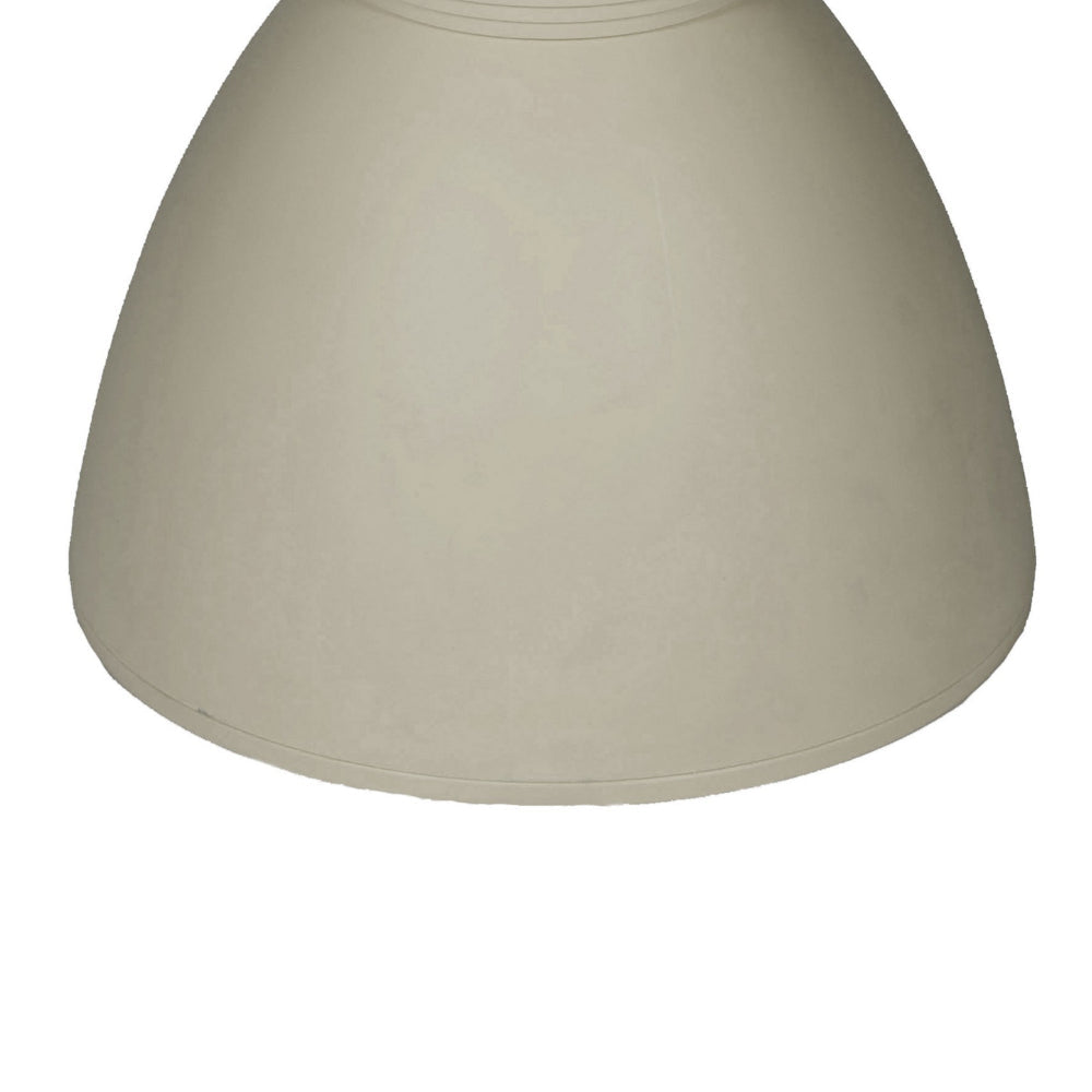 Benjara Niya 17 Inch Side End Table, Round Top, Pedestal Base, Indoor Outdoor, Gray