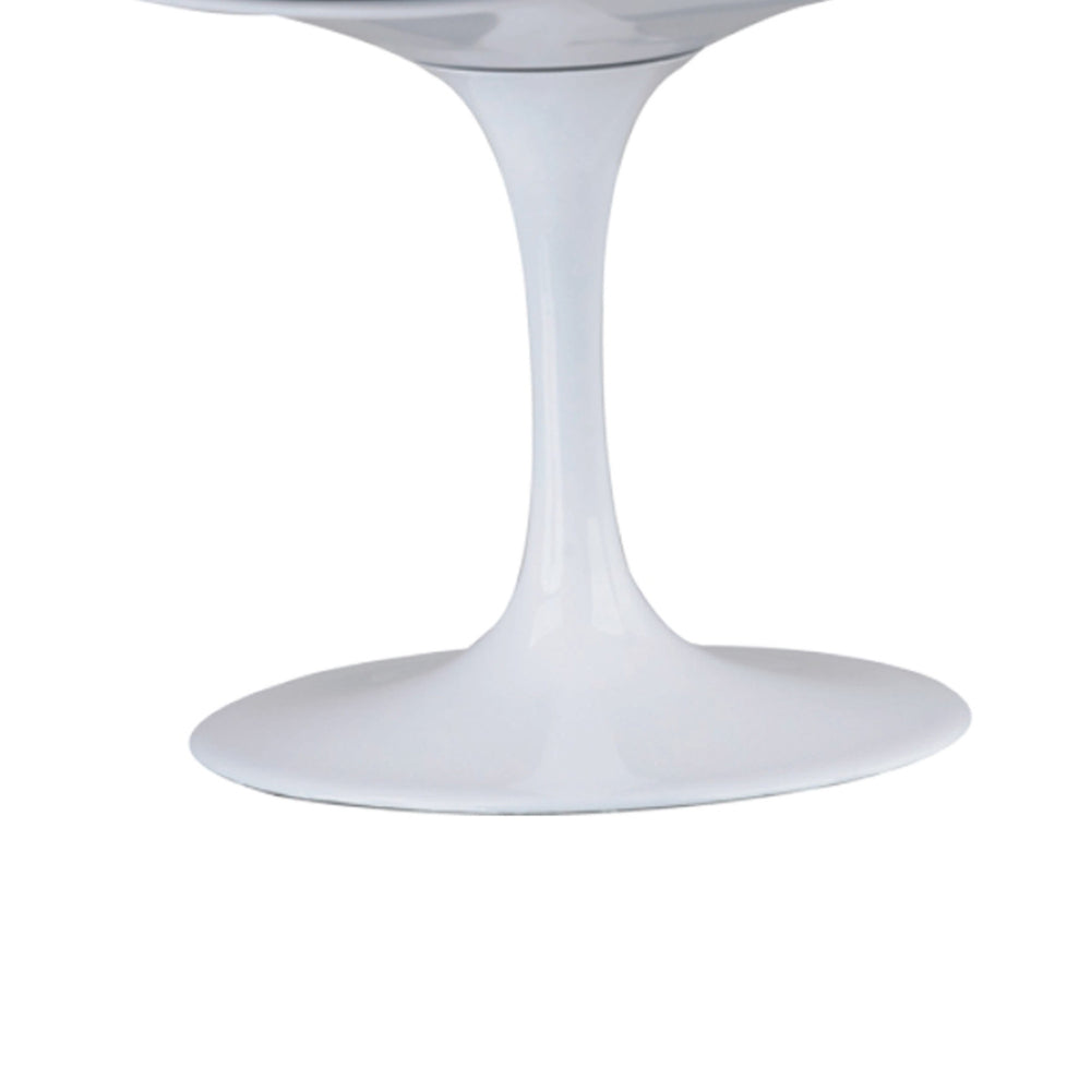 Benjara Sufi 21 Inch Swivel Dining Chair, Tall Back, Saddle Seat Cushion, White