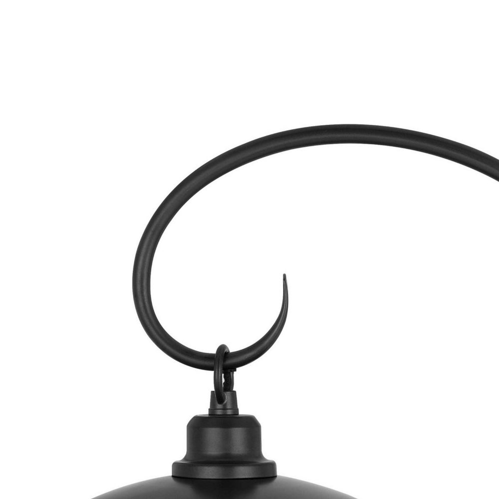 Benjara Lem 32 Inch Table Lamp, Classic Lantern, Glass Shade, Bronze Metal Finish