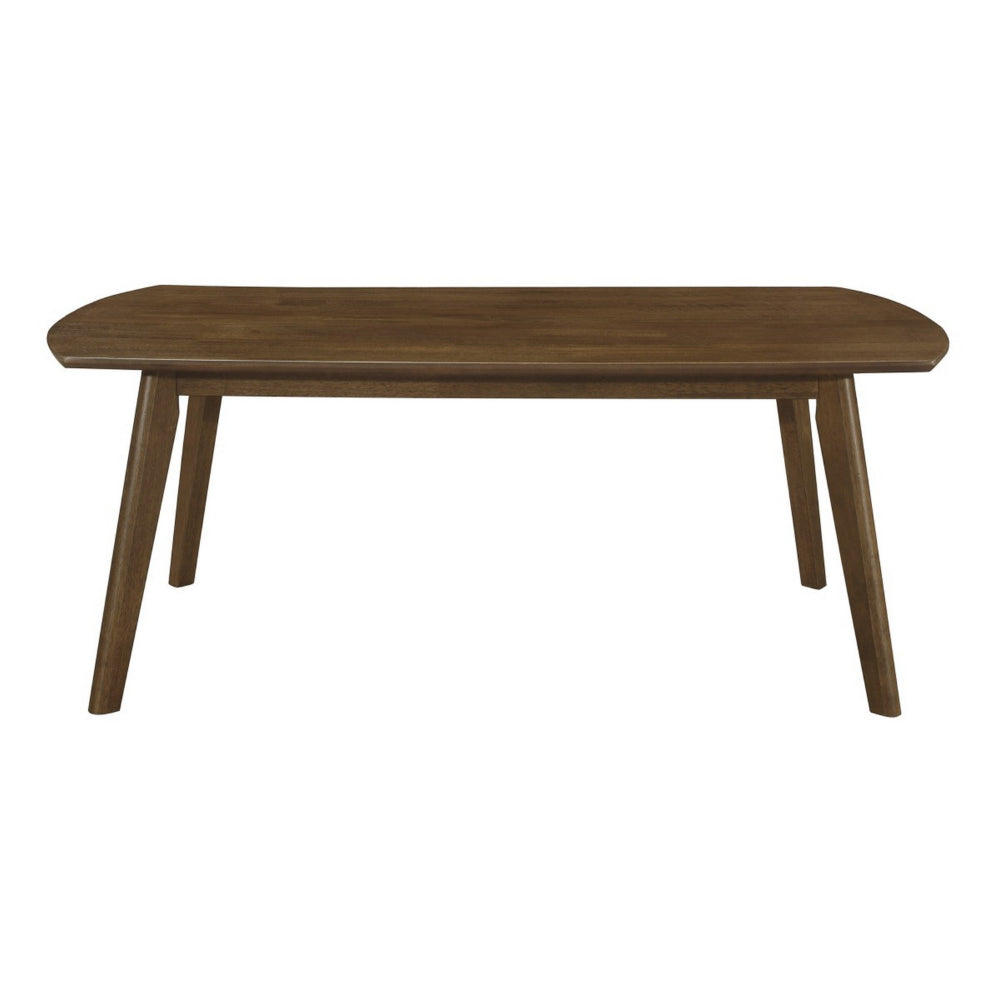Benjara Indy 3 Piece Coffee And End Table Set, Angled Legs, Walnut Brown Solid Wood