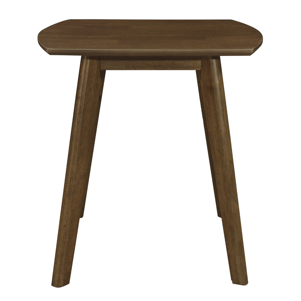 Benjara Indy 3 Piece Coffee And End Table Set, Angled Legs, Walnut Brown Solid Wood