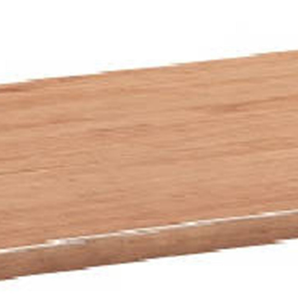 Benjara Tina 63 Inch Dining Table, Rectangular, Live Edge Natural Brown Wood