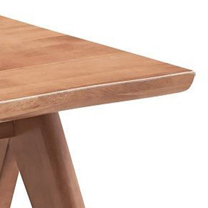 Benjara Tina 22 Inch Side End Accent Table, Angled Legs, Natural Wood Brown Finish