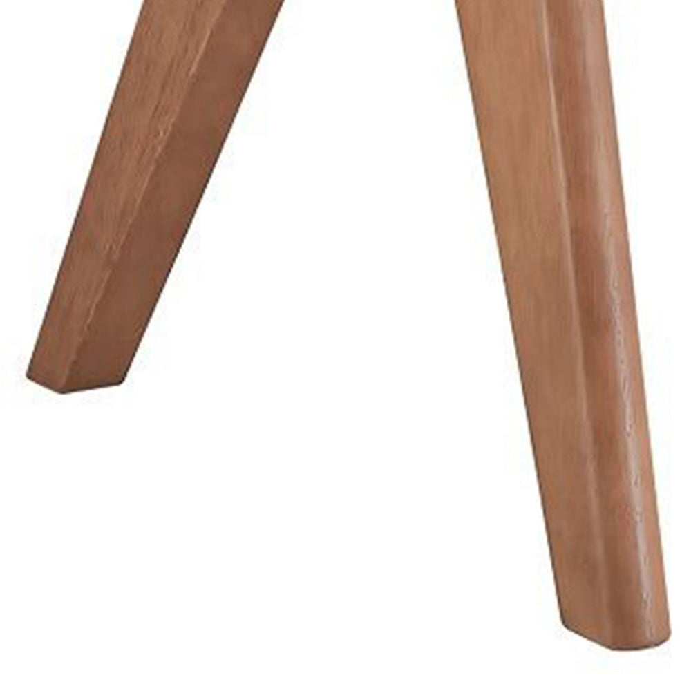 Benjara Tina 22 Inch Side End Accent Table, Angled Legs, Natural Wood Brown Finish