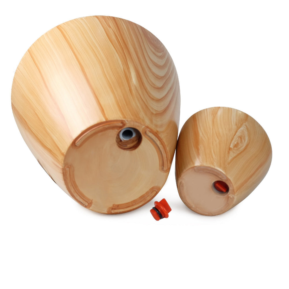 Benjara 10 Inch Self Watering Planter Set of 2, Round Shaped Pot, Natural Brown
