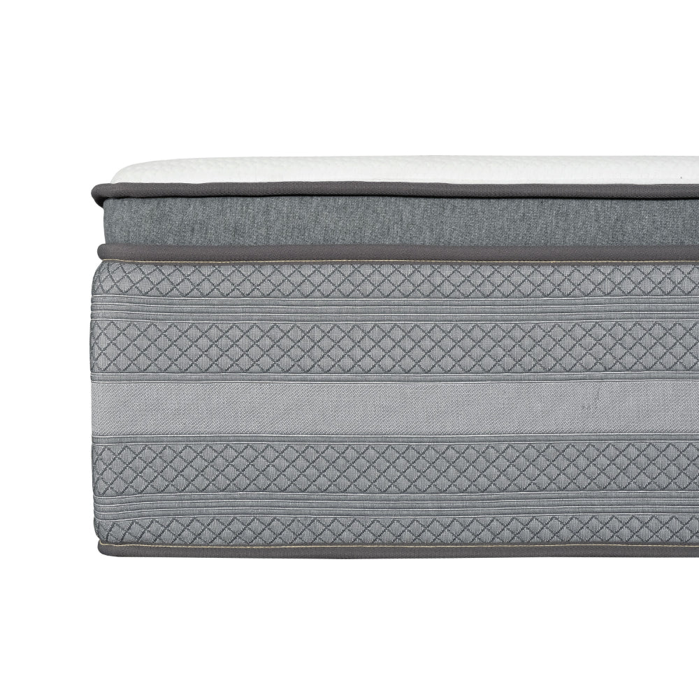 Benjara Dani 14 Inch California King Mattress, Pocket Coil Hybrid, Foam Layers