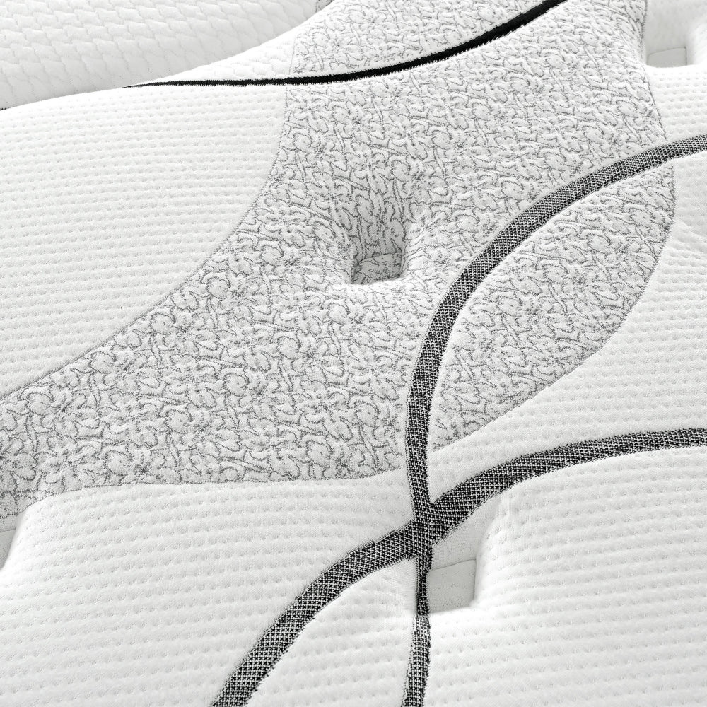 Benjara Dani 14 Inch King Size Mattress, Pocket Coil Hybrid And Foam Layers