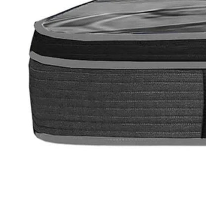 Benjara Kavi 14 Inch Queen Size Mattress, Pocket Coil Hybrid, Memory Foam, Knitted
