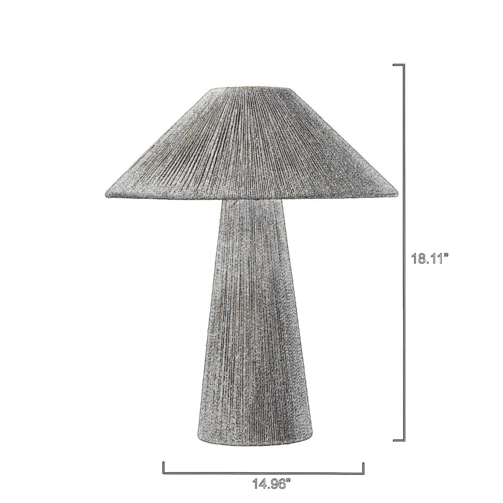 Benjara Liya 18 Inch Table Lamp, Cone Shade, Tapered Base, Off White Texture Finish