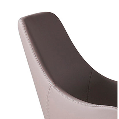 Benjara Mry 23 Inch Dining Chair Set of 2, Padded Tall Back, Beige Faux Leather