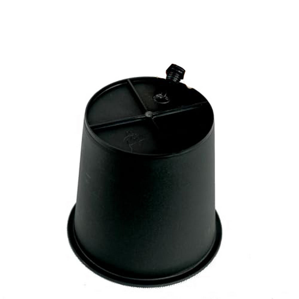 Benjara Kiti 6 Inch Set of 5 Round Nursery Planter Pots with Drainage Black Plastic