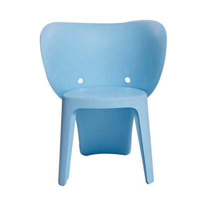 Benjara Fyna 16 Inch Kids Chair with Curved Back, Set of 4, Elephant Trunk Design, Blue