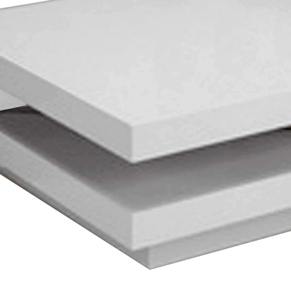 Benjara Zeny 32 Inch Coffee Table with 2 Drawers, Square White Lacquer Wood Top