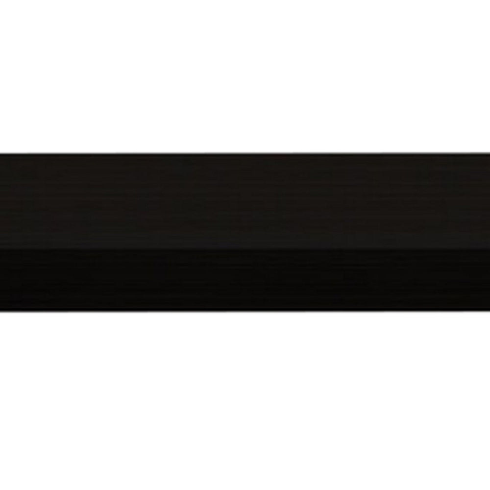 Benjara Hexy 48 Inch Coffee Table, Rectangular, Wenge Brown Wood Finish, Chrome