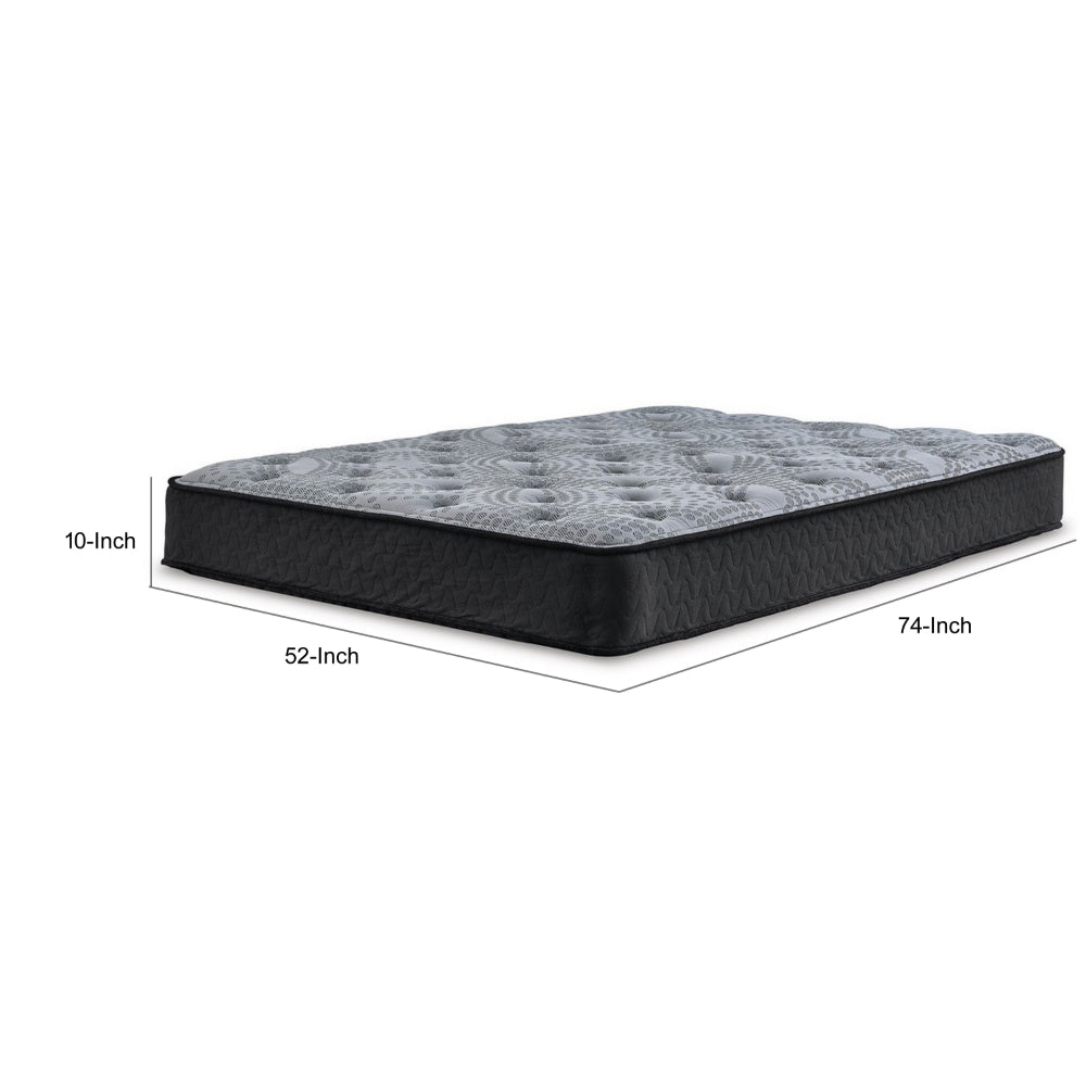 Benjara Nami 10 Inch Full Mattress, High Density Memory Foam, Stretch Polyester