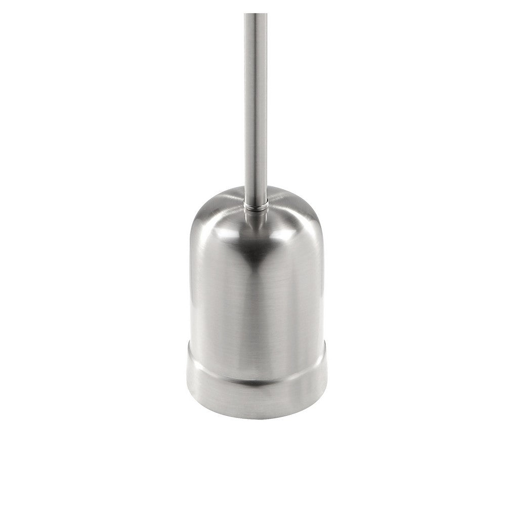 Benjara Mars 8" Side End Drink Table, Round, Cone Tapered Base, Silver