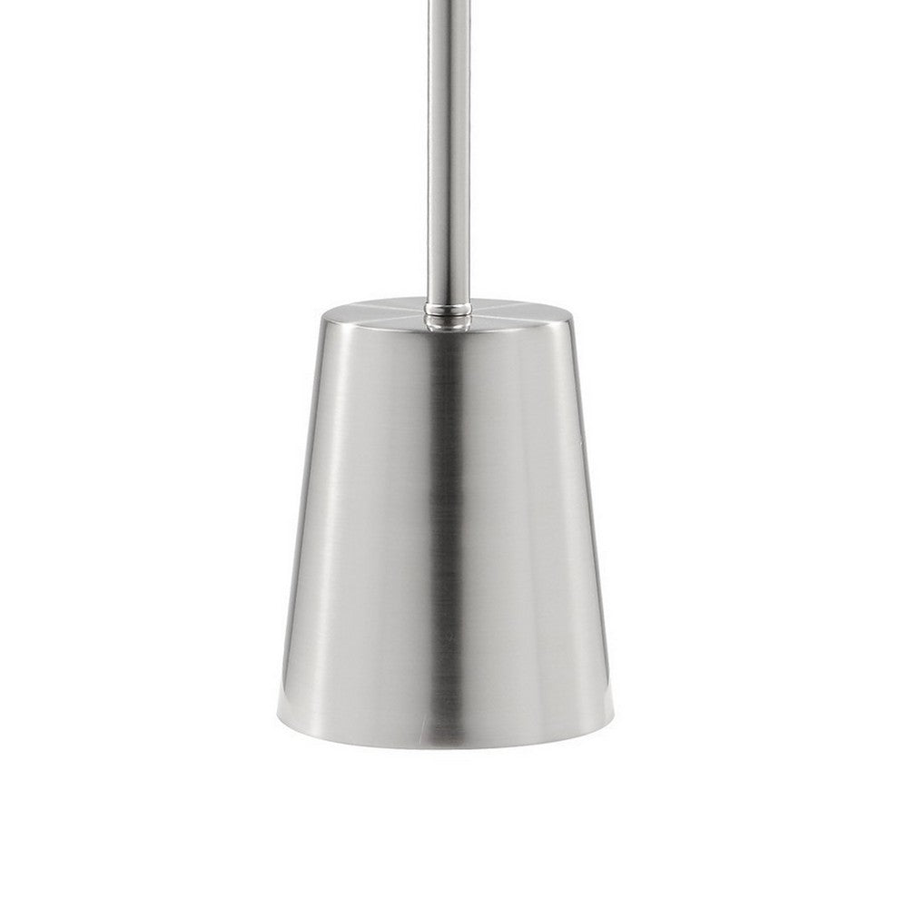 Benjara Mars 8 Inch Side End Drink Table, Round, Dome Tapered Base, Silver