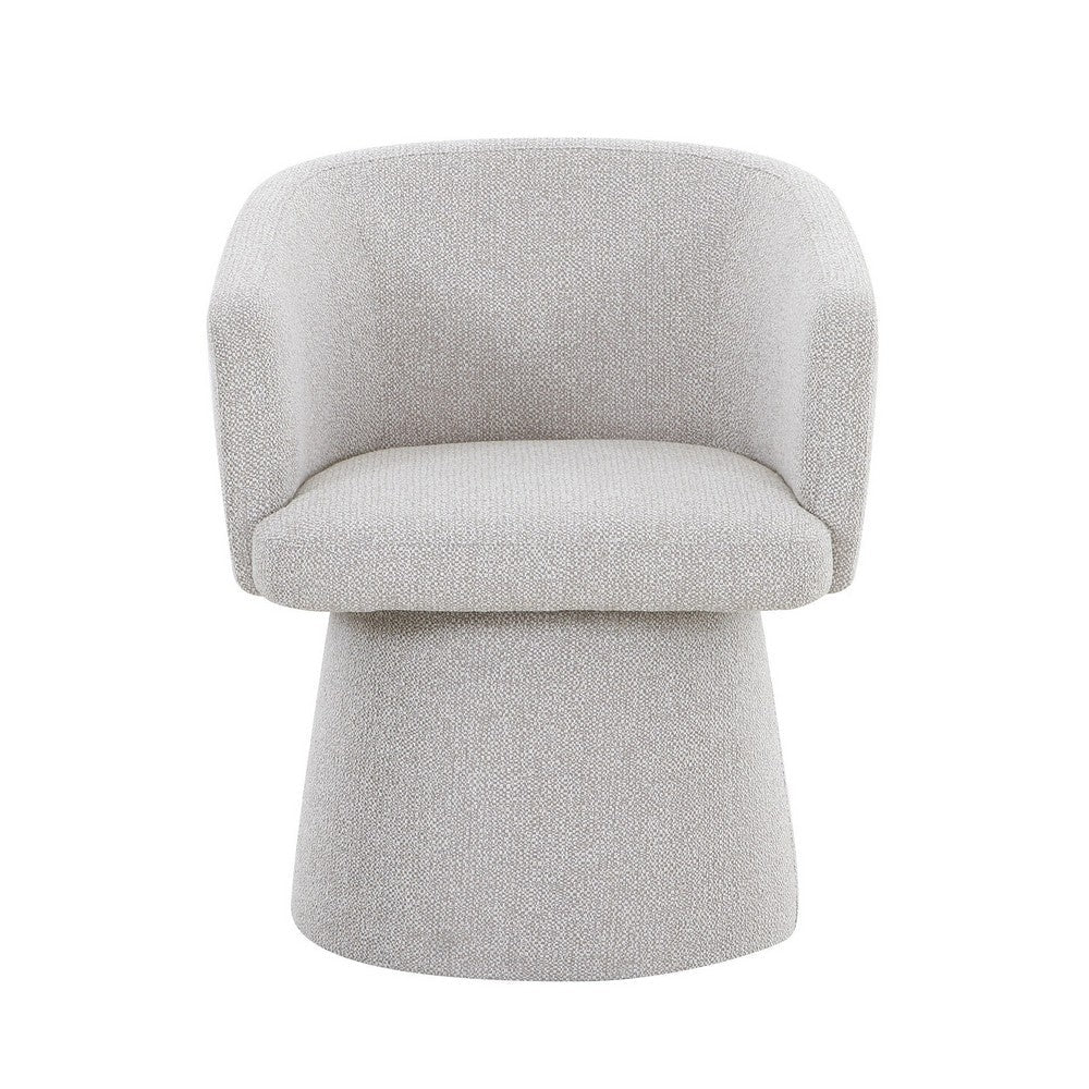 Benjara 24 Inch Accent Dining Chair, Cushioned Seat And Windsor Back, Gray Linen