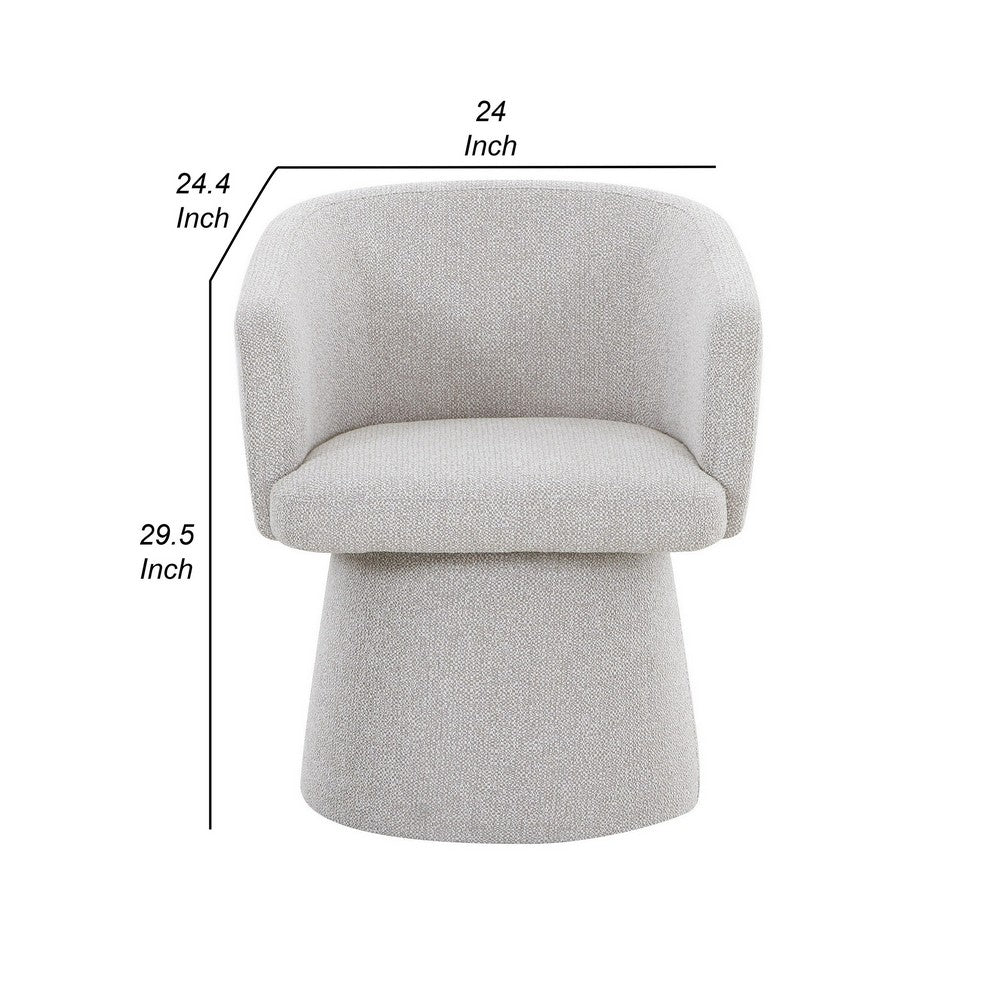 Benjara 24 Inch Accent Dining Chair, Cushioned Seat And Windsor Back, Gray Linen