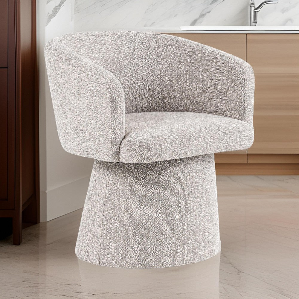 Benjara 24 Inch Accent Dining Chair, Cushioned Seat And Windsor Back, Gray Linen